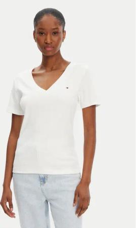 Tommy Hilfiger T-Shirt New Cody WW0WW40584 Écru Slim Fit