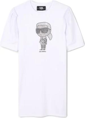 Karl Lagerfeld Kids Kleid für den Alltag Z30458 M Weiß Regular Fit