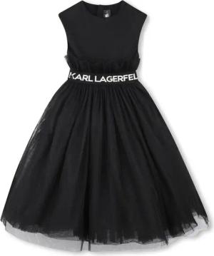 Karl Lagerfeld Kids Kleid für den Alltag Z30467 S Schwarz Regular Fit