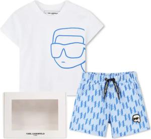 Karl Lagerfeld Kids Set T-Shirt und Shorts Z30498 M Blau Regular Fit