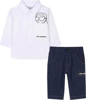 Karl Lagerfeld Kids Set Hemd und Stoffhose Z30505 M Dunkelblau Regular Fit