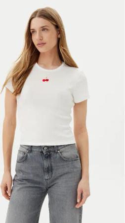 ONLY T-Shirt Daniella 15350554 Weiß Slim Fit