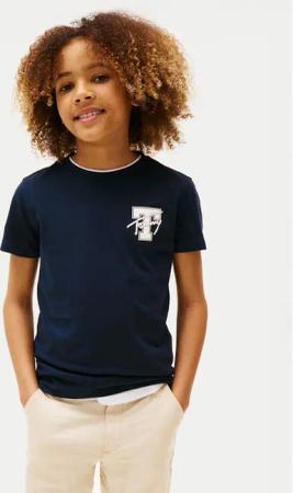 Tommy Hilfiger T-Shirt Varsity Graphic KB0KB09868 Dunkelblau Regular Fit