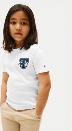 Tommy Hilfiger T-Shirt Varsity Graphic KB0KB09868 Weiß Regular Fit