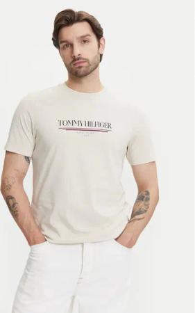Tommy Hilfiger T-Shirt Brand Love MW0MW40324 Beige Regular Fit