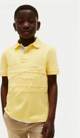 Tommy Hilfiger Poloshirt Flag KB0KB09714 Gelb Regular Fit