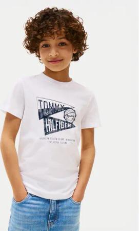 Tommy Hilfiger T-Shirt Graphic KB0KB09719 Weiß Regular Fit