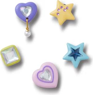 Crocs Schuhanstecker "Jibbitz™ Dazzling Gems", (Set, 5 tlg., Kein Spielzeug. Nicht für Kinder unter 3 Jahren geeignet), Charm, Anstecker für Crocs Schuhe