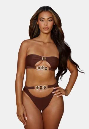Moda Minx Bikini-Hose "Amour Triple Crystal High Waist", (1 St.), mit modischem, hochgeschnittenem Bund