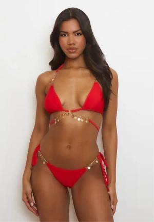 Moda Minx Bikini-Hose "Valentina", (1 St.), mit seitlicher Bindung und funkelnden Anhängern