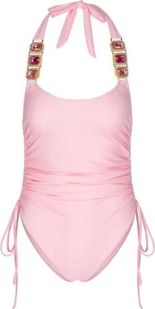 Moda Minx Badeanzug "Boujee", (1 St.), mit funkelndem Steinbesatz