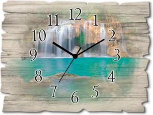 Artland Wanduhr "Wasserfall im Wald National Park", wahlweise mit Quarz- oder Funkuhrwerk, lautlos ohne Tickgeräusche