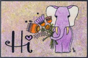 wash+dry by Kleen-Tex Fußmatte "Lucky Elephant", rechteckig, 7 mm Höhe