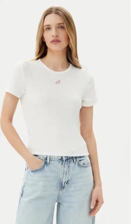 ONLY T-Shirt Daniella 15350554 Weiß Slim Fit