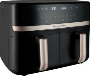 RUSSELL HOBBS Heißluftfritteuse "27680-56 s SatisFryTM Dual basket, 4,5L", 2800 W, Airfryer–wenig oder kein Öl erforderlich, 9 Programme, 9 L