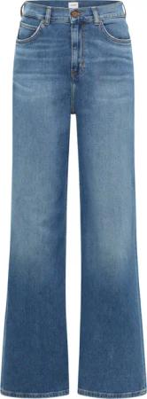 Mustang Damen Jeans Style Luise Wide mittelblau