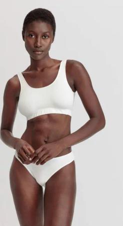 hessnatur Damen Bustier Softbund COTTON FEEL aus Bio-Baumwolle - weiß - Größe 34