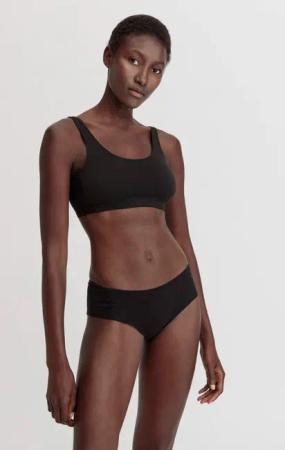 hessnatur Damen Bustier Softbund COTTON FEEL aus Bio-Baumwolle - schwarz - Größe 42