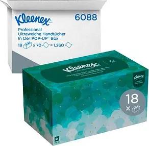 Kleenex® Papierhandtücher 6088 ULTRA SOFT POP-UP Interfold-Falzung 1-lagig 18x 70 Tücher