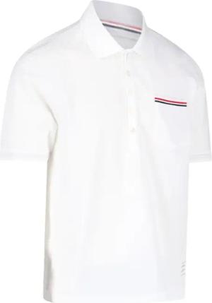 Thom Browne - Pique Pocket Logo Polo – White - Größe 1 - weiß