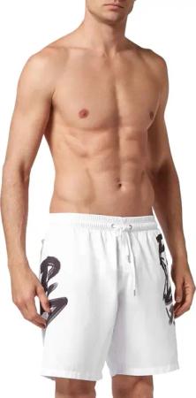 Plein Sport - Badehose Tiger - Größe XL - weiß