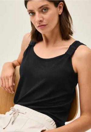 Cecil Damen Top in Strick-Optik in Schwarz, Gr: L