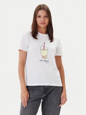 ONLY T-Shirt Fun Life 15349901 Weiß Regular Fit
