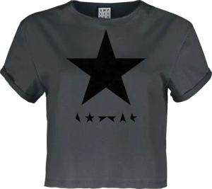 David Bowie T-Shirt - Amplified Collection - Black Star - XS bis XL - für Damen - Größe S - charcoal - Lizenziertes Merchandise!