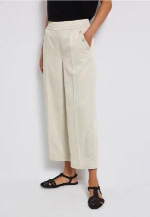 Street One Frauen Schimmernde Hose in Beige, Gr: 34