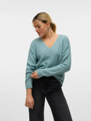 Vero Moda V-Ausschnitt-Pullover "VMCREWLEFILE LS V-NECK BLOUSE NOOS"