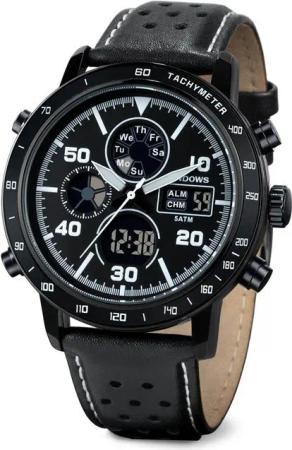 PINDOWS Fur Herren Outdoor Taktische Watch, mit Wecker Datum 12/24H LED Stoppuhr Minimalistische Sport