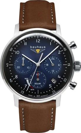 Bauhaus 2086-3 Herrenuhr Dessau Solar Chrono 41mm 5ATM