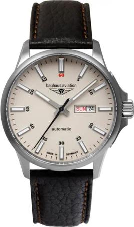 Bauhaus 2866-5 Herrenuhr Aviation Automatik Titanium 42mm 10ATM
