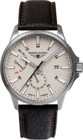 Bauhaus 2860-5 Herrenuhr Aviation Automatik Titanium 42mm 10ATM