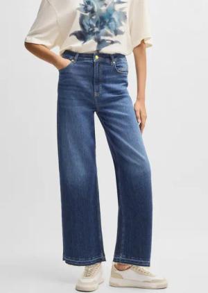 BOSS ORANGE Weite Jeans "Marlene High Rise, High Waist Premium Damenmode", (BOSS ORANGE DENIM), weite Beinfom, cropped