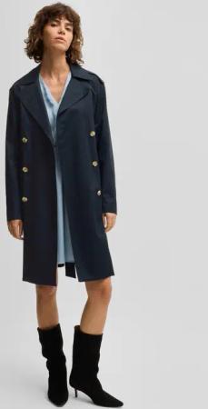 BOSS ORANGE Kurzmantel "Cotrench Premium Damenmode", mit Schulterriegeln und Taillengürtel, klassischer Trenchcoat