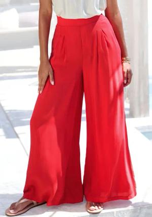 Buffalo Palazzohose, mit Seitennahttaschen, leichte Sommerhose, Wide-Leg