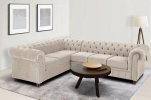 Home affaire Chesterfield-Sofa "Chesterfield Ecksofa, auch in Leder L-Form", hochwertige Knopfheftung, langer Schenkel links oder rechts wählbar