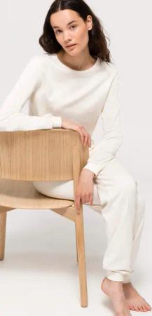 hessnatur Damen Pyjama PURE NATURE aus Bio-Baumwolle - natur - Größe 42