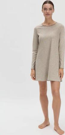 hessnatur Damen Nachthemd PURE COTTON aus Bio-Baumwolle - beige - Größe 48