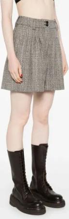 Golden Goose - Herringbone Print Wool Shorts - Größe 38 - grau
