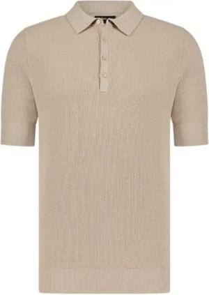 AEDEN - Bruces Knit Polo Summer Sand - Größe XL - beige
