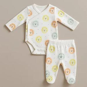Lorey Medtec Body & Hose Baby Outfit, 2-teiliges Set, Langarmbody + Hose, Löwenprint