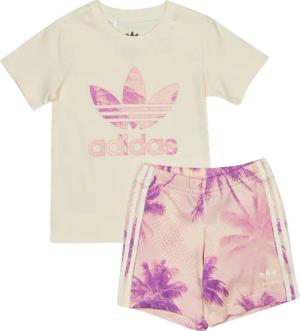 Adidas Aop Palm Baby Trainingsanzüge - Weiß - Größe 69 - 74 CM - Baumwoll-Jersey