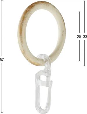GARESA Gardinenring "Ring mit Haken", (20 St.), für Durchmesser bis 16 mm, einfache Montage