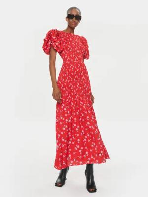 ROTATE Sommerkleid 1121902946 Rot Regular Fit