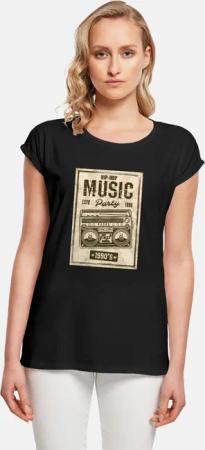 Mister Tee Ladies Retro Boom Extended Shoulder