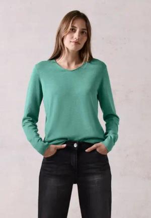 Cecil Damen Pullover in Grün, Gr: S