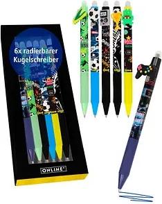 ONLINE® magiXX Fun Gelschreiber Boys 0,7 mm, Schreibfarbe: blau, 6 St.