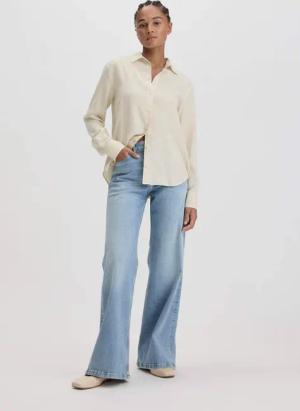 hessnatur Damen Jeans ALVA Wide Leg aus Bio-Denim - blau - Größe 26/34